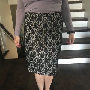Lace pencil skirt